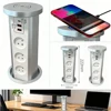 POP UP 테이블 소켓 이스라엘 전원 플러그, 콘센트 3 개, USB 10A, 110V, 220V, 숨겨진 합금, 공압 데스크탑 전기 조리대 소켓 6