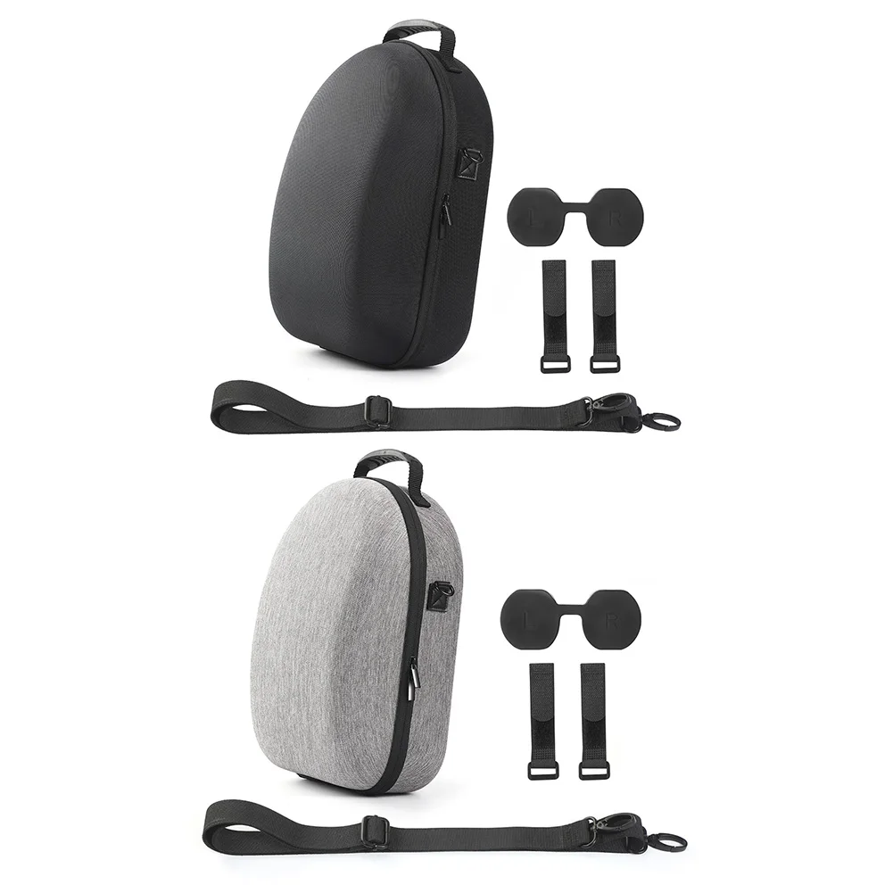 

Hard Storage Box Len Cover Shockproof Portable Storage Bag Cable Ties With Shoulder Strap for Meta Quest 3 VR Headset Controller