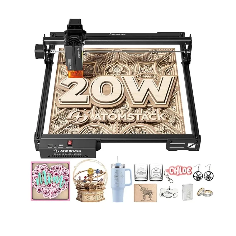

ATOMSTACK 20W Laser Engraver A20 PRO V2 Laser Cutter High Accuracy Laser Engraving Machine For Cards Wood Metal Acrylic Leather