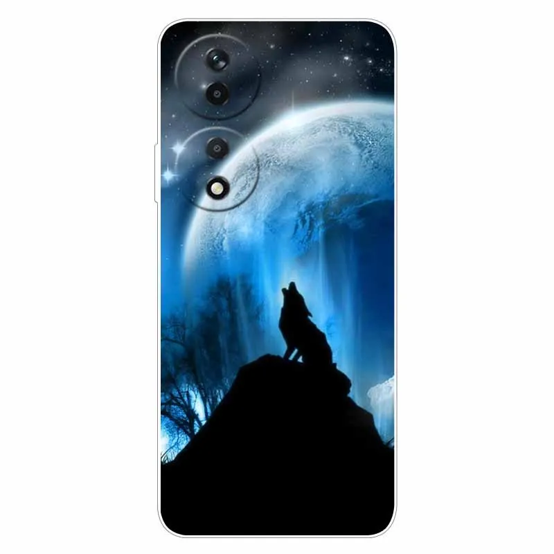 Soft Lovely Covers For Honor 90 Smart Case TPU Silicone Space Wolf Phone Bags for Huawei Honor 90 Smart Cases 90Smart Colorful