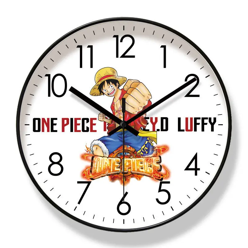 One Piece Animation Peripheral Kawaii Luffy Zoro Chopper Wall Clock Cartoon Household Silent Clock Quartz Clock Gift Wholesale