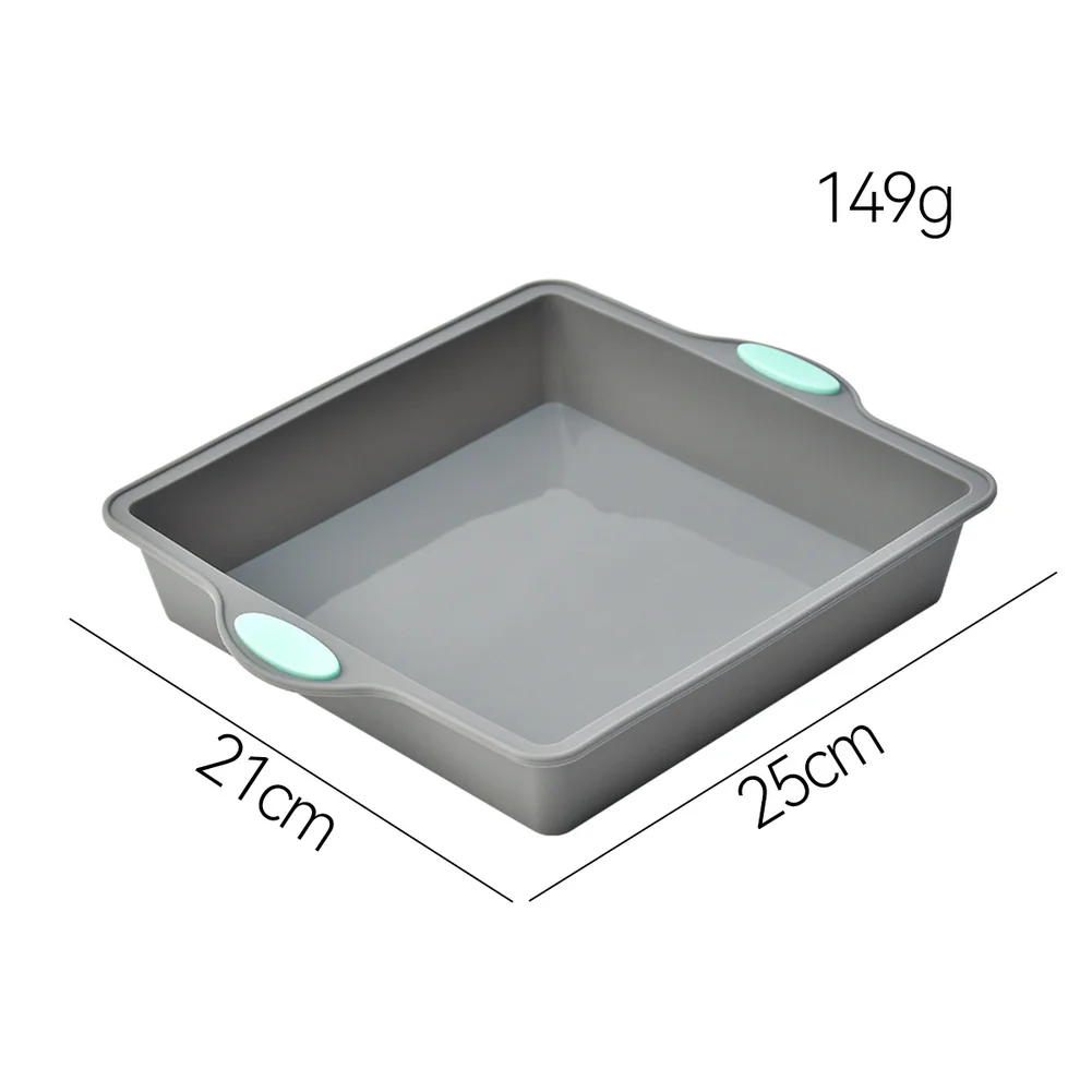 Silicone Qifeng For Mold Set for Baking 3 Piece - Square Circular Rectangular Non Easy Release Baking Tools Grey