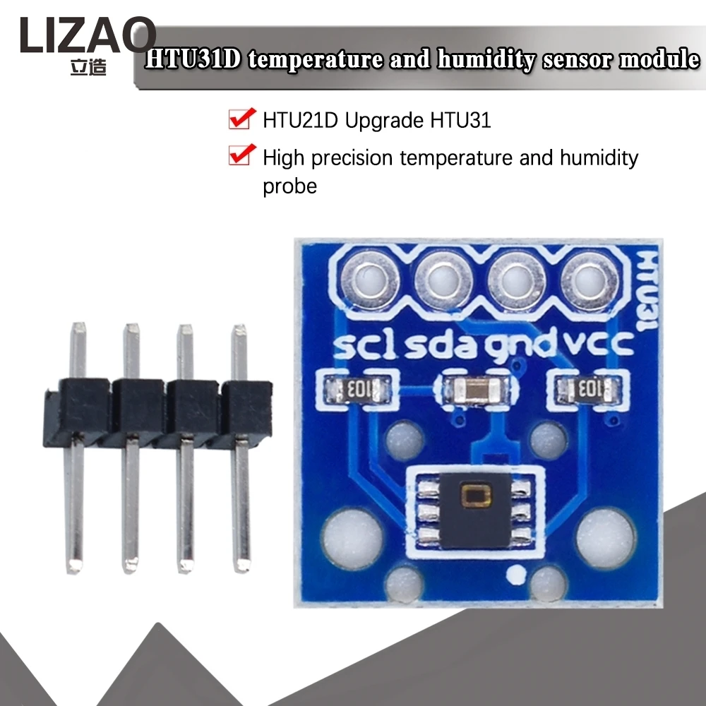 HTU31D High-Precision Temperature & Humidity Sensor Module, HTU21D Upgrade Version for Arduino Projects