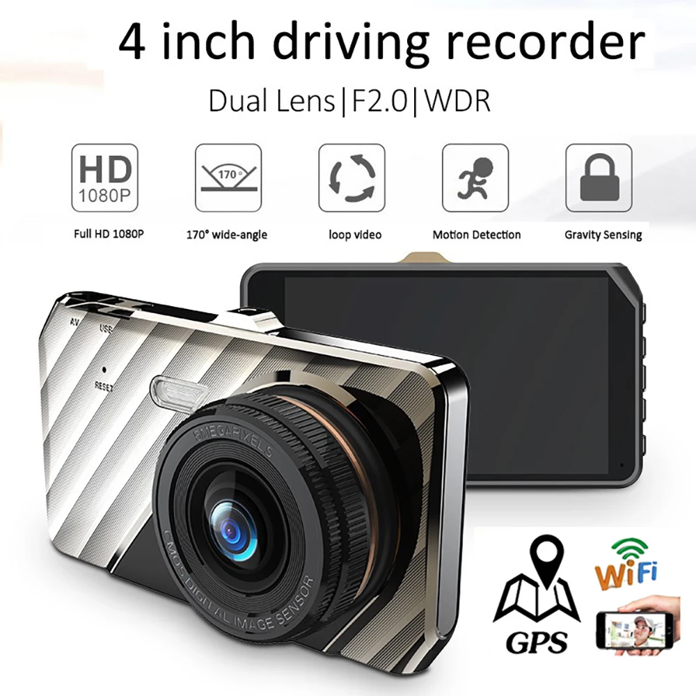 Car DVR WiFi Dash Cam 1080P Full HD Rear View Vehicle Camera Drive Video Recorder Night Vision Auto Dashcam GPS Car Accessories