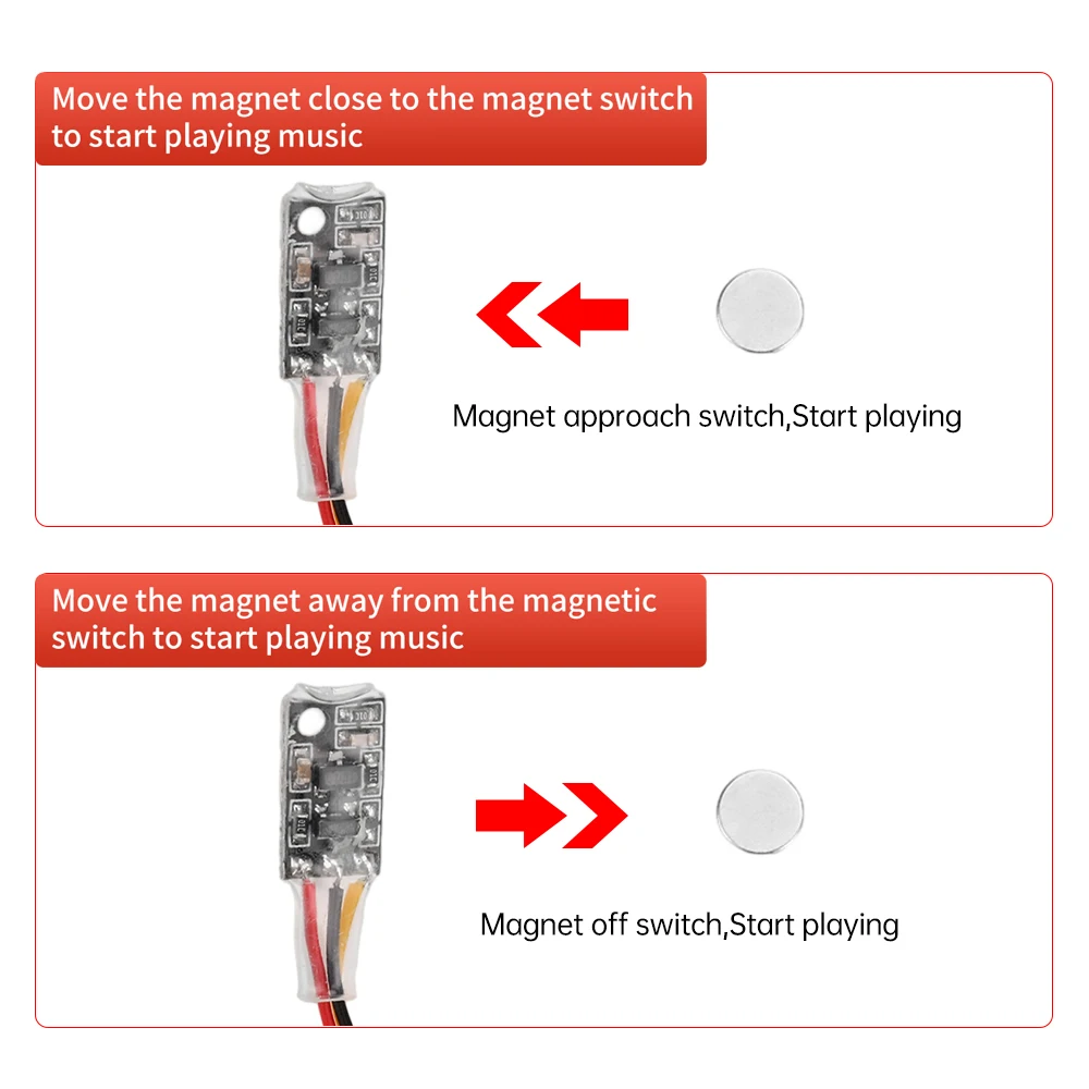 GC04 Magnetron karta do nagrywania ruch kreatywne pudełko na prezent świąteczna karta urodzinowa okładka muzyczna ścienna MP3 pobieranie modułu głosowego