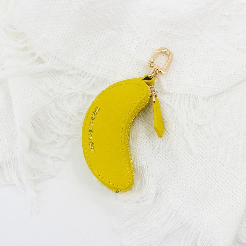 New Fruit Banana Shape Coin Purse Mini Key Bag Wallet Keychain Headphone Bag Multifunctional Bag Pendant Gift