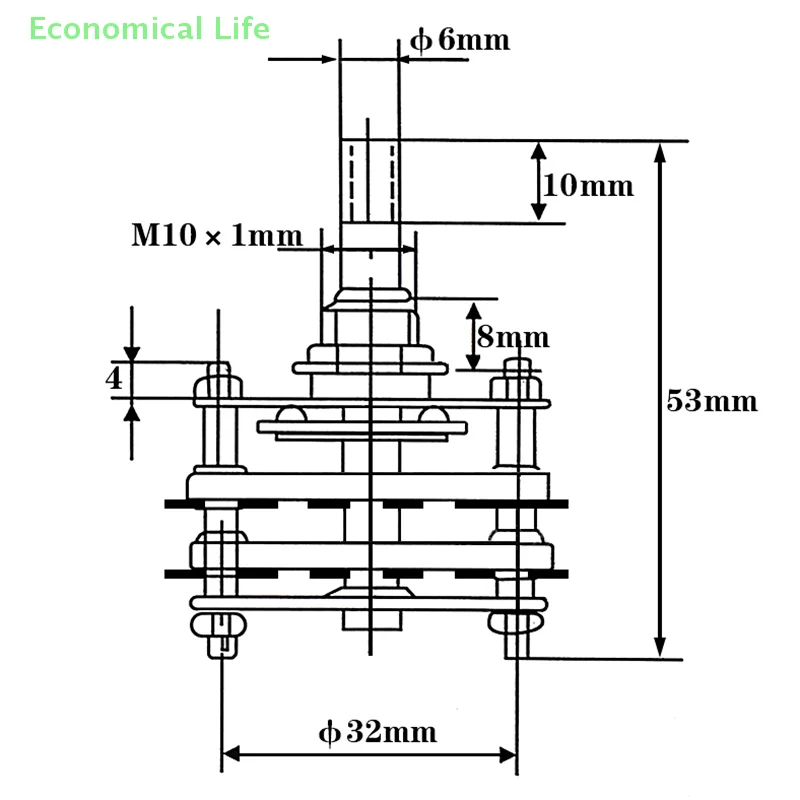 2 เสา 6/7/8/9/10 ตําแหน่ง 4 เสา 3/5 ตําแหน่ง Channel Rotary Switch Selector พร้อมหมวกตัวเลือกช่องสวิตช์หมุน