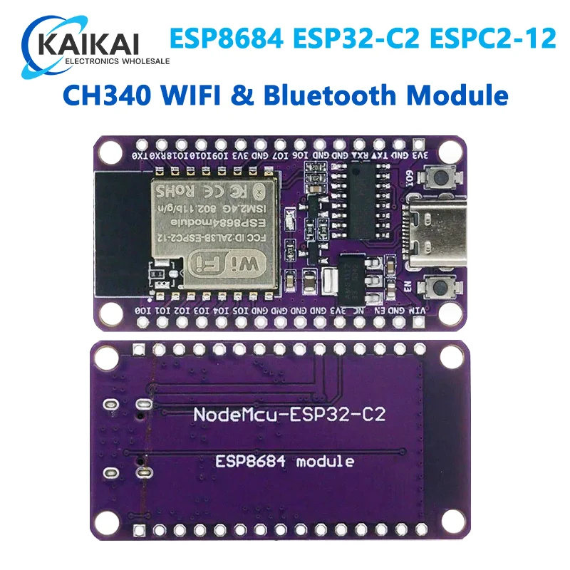 ESP8684 ESP32-C2 ESPC2-12 DevKit Szeregowy moduł CH340 WIFI i Bluetooth