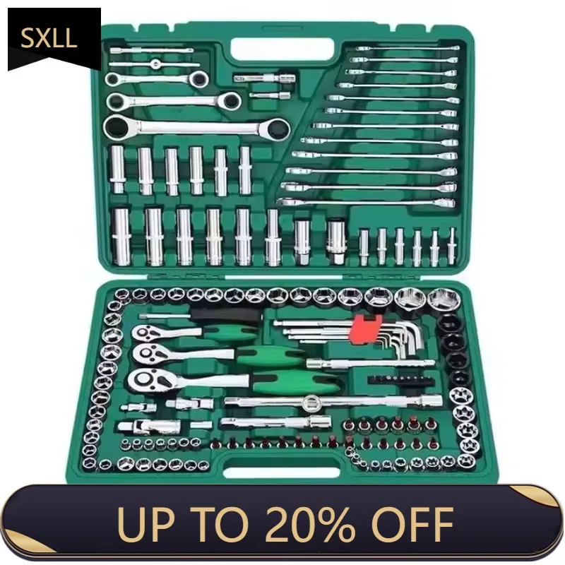 

SXLL 151-Piece mechanical socket wrench toolbox for automotive repair and vehicle maintenance