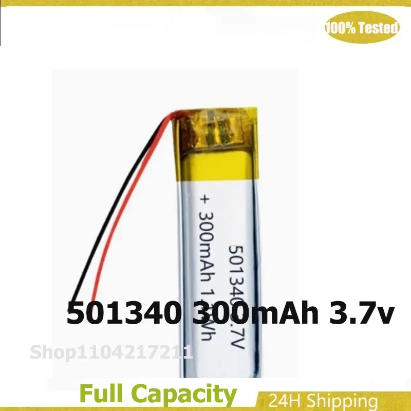 

Новый аккумулятор 501440 501340, 3,7 В, 300 мАч для Bluetooth-гарнитуры TWS, емкостная ручка для чтения точек, липо-ионный полимерный аккумулятор