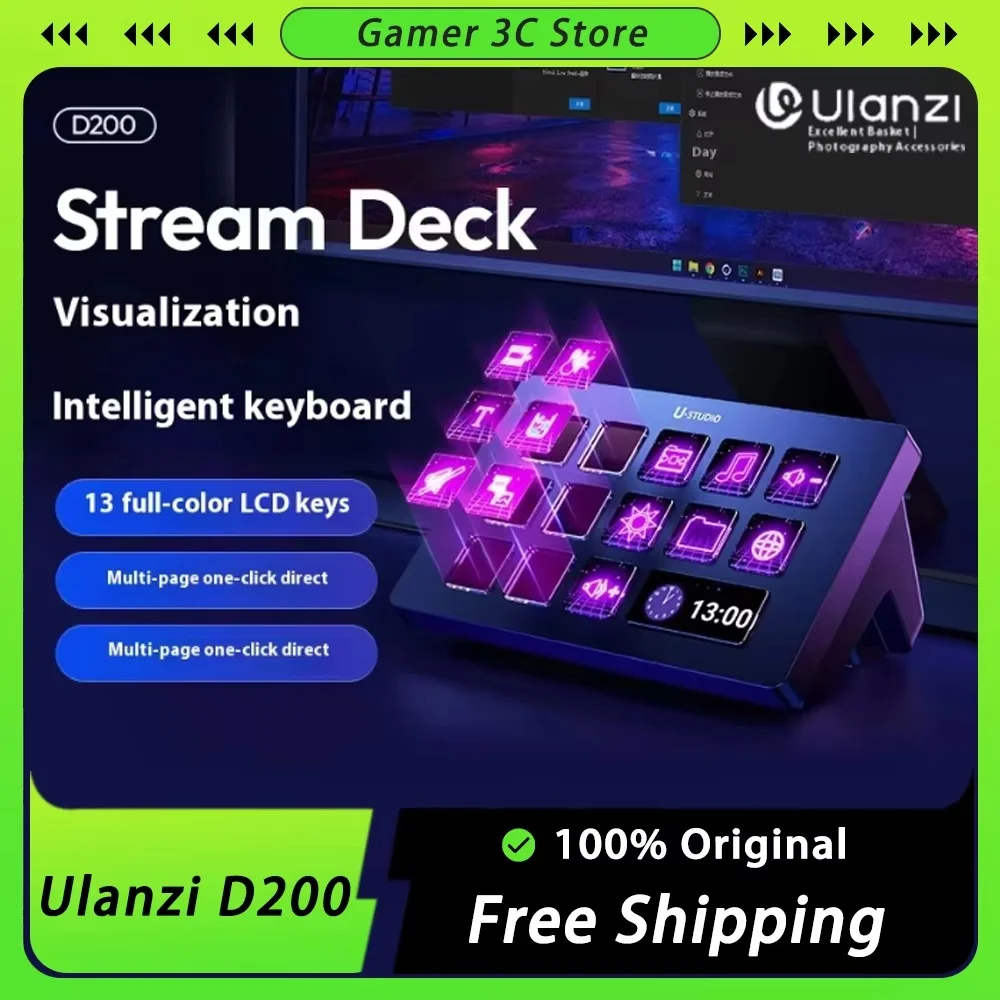 Ulanzi D200 Stream Deck Production Console Studio Controller For Gaming/Office/Livestreaming/Content Creation YouTube Custom