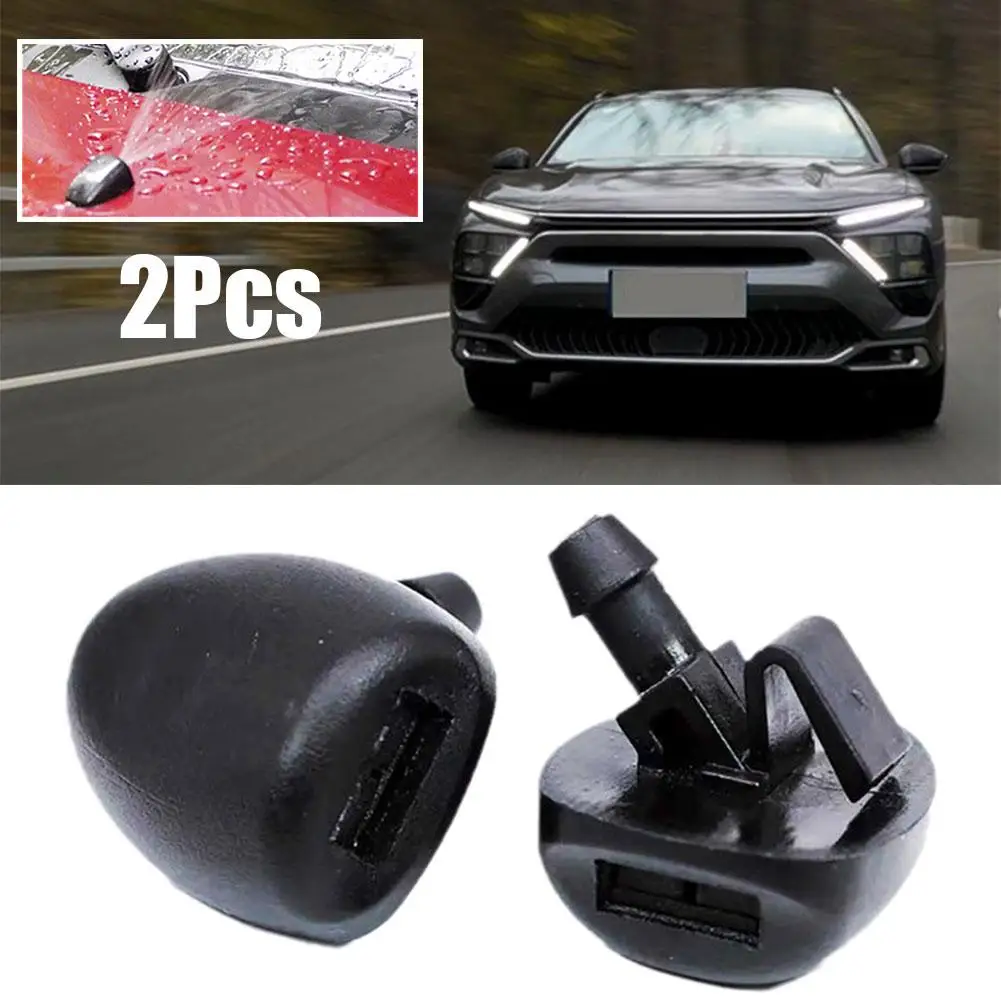 2pcs For Peugeot 206 407 Glass Spray Nozzle Front Windshield Wiper Washer Jet Nozzle 6438J2 6438E6 6438AV 6438W2 6438Z1 Y4K6