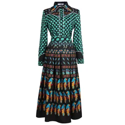 S-4xl Spring And Autumn New Product Print Set Fits Thin Lapel Long Sleeves Temperament Mid-length Skirt Women's Suit