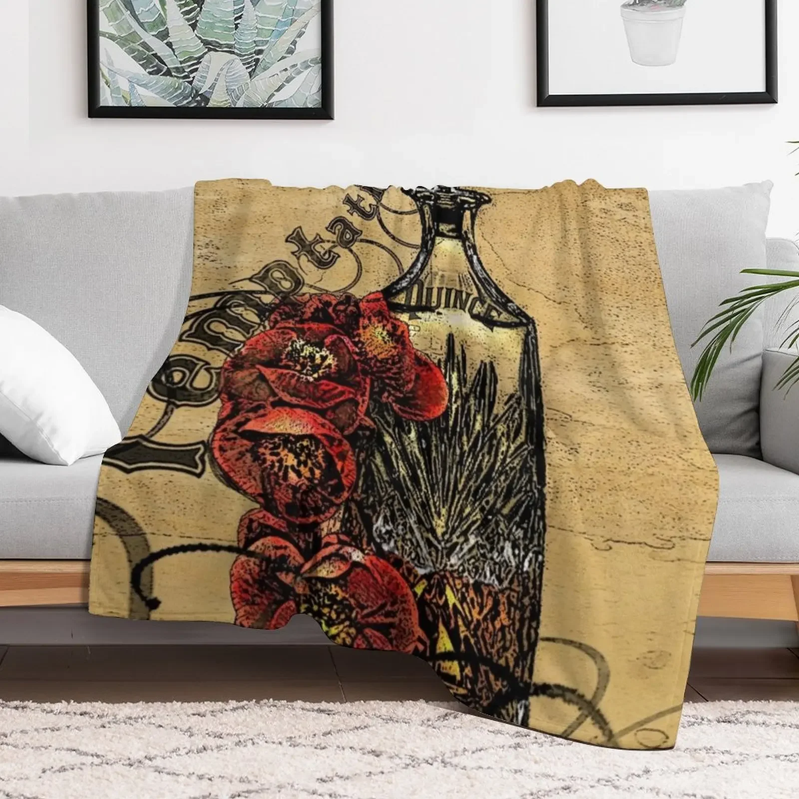 Flower Of Temptation: Quince Throw Blanket for winter cosplay anime Weighted Blankets