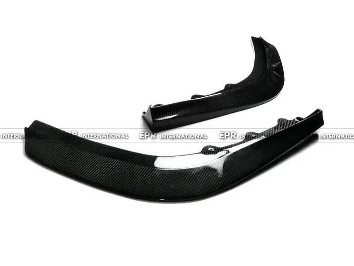 For F458 Italia Glossy Carbon Fiber AP Style Front Lip Bumper Splitter Surround Protect Auto Trim Racing Body Kit Accessories