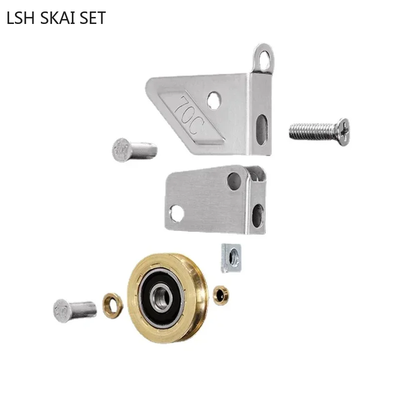 2Pc Aluminum Alloy Window Pulley Sliding Door Roller Window Track Roller Shower Door Wheels Cabinet Pulleys Furniture Hardware