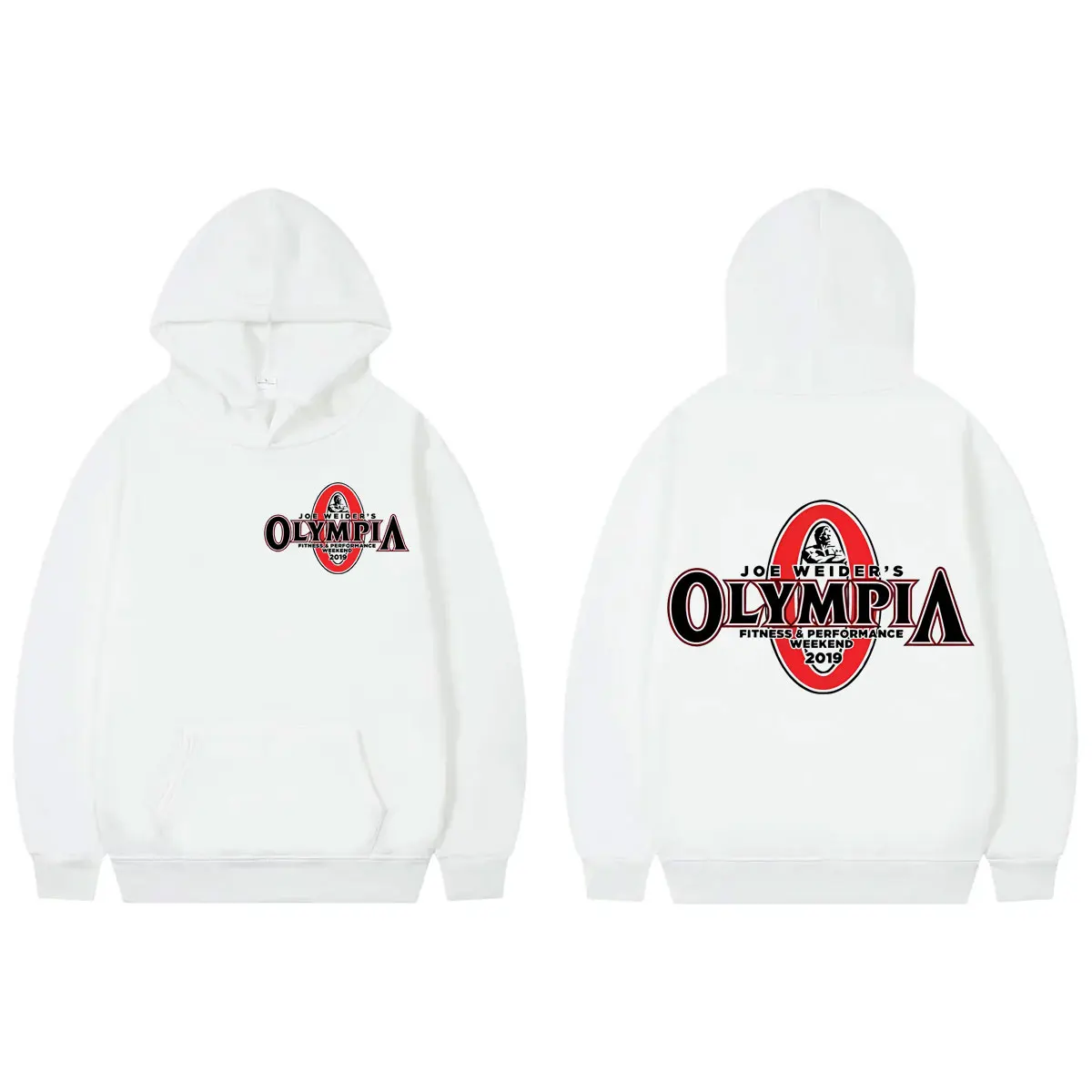 

Olympia Fitness Double Sided Graphic Hoodies Men Women Fashion Vintage Gym Sweatshirts High Quality Fleece Oversized Pullovers