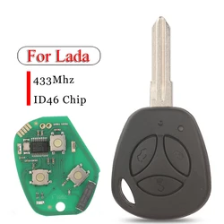 jingyuqin 3 Buttons Control 433Mhz ID46 Chip PCF7941 Remote Car Key For Lada Granta Priora Vesta X-Ray XRay Sedan Sport Kalina