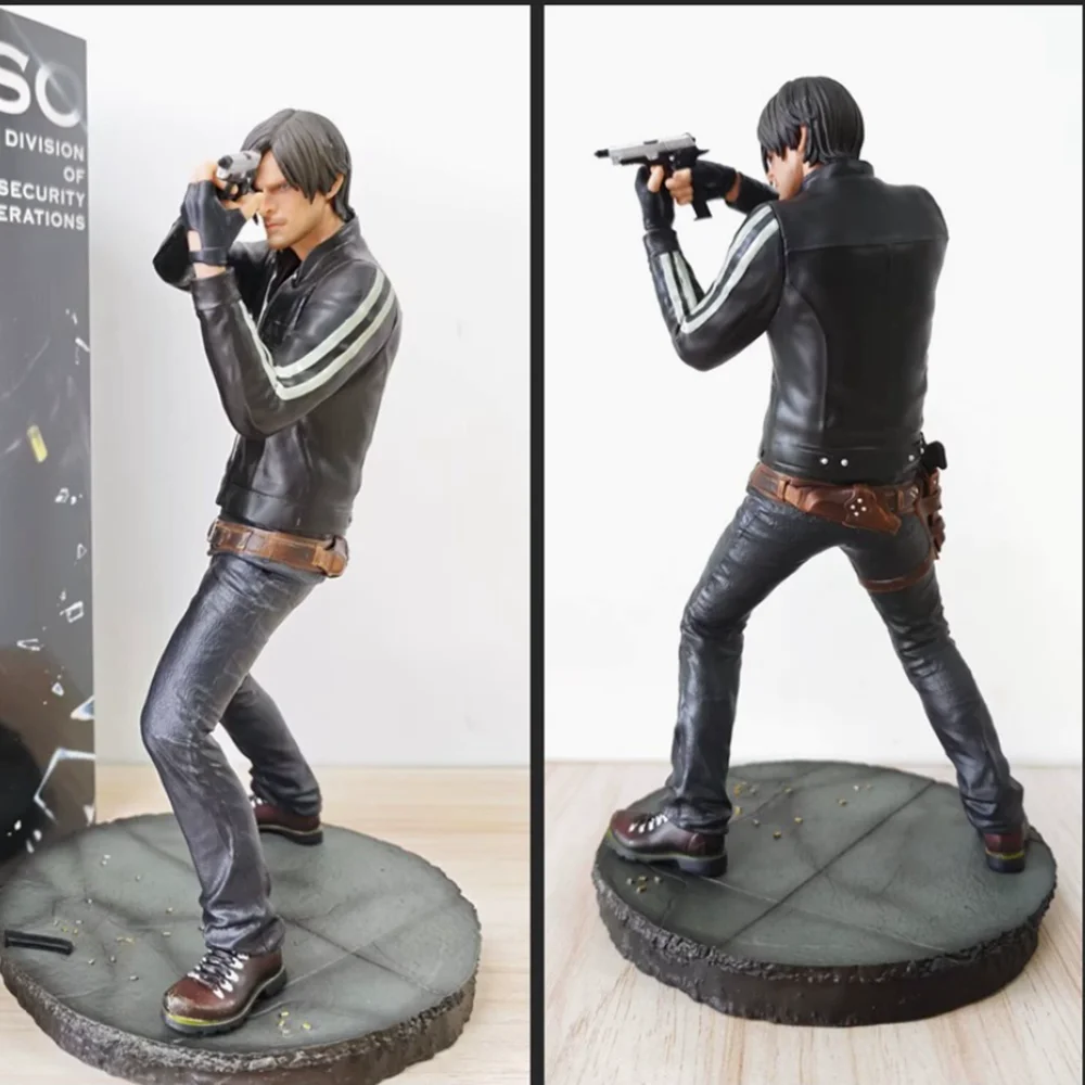 

New Leon Scott Kennedy Anime Figure Biohazard Game Gk Statue Figurine Model Doll Collection Room Decora Desk Toys Gift