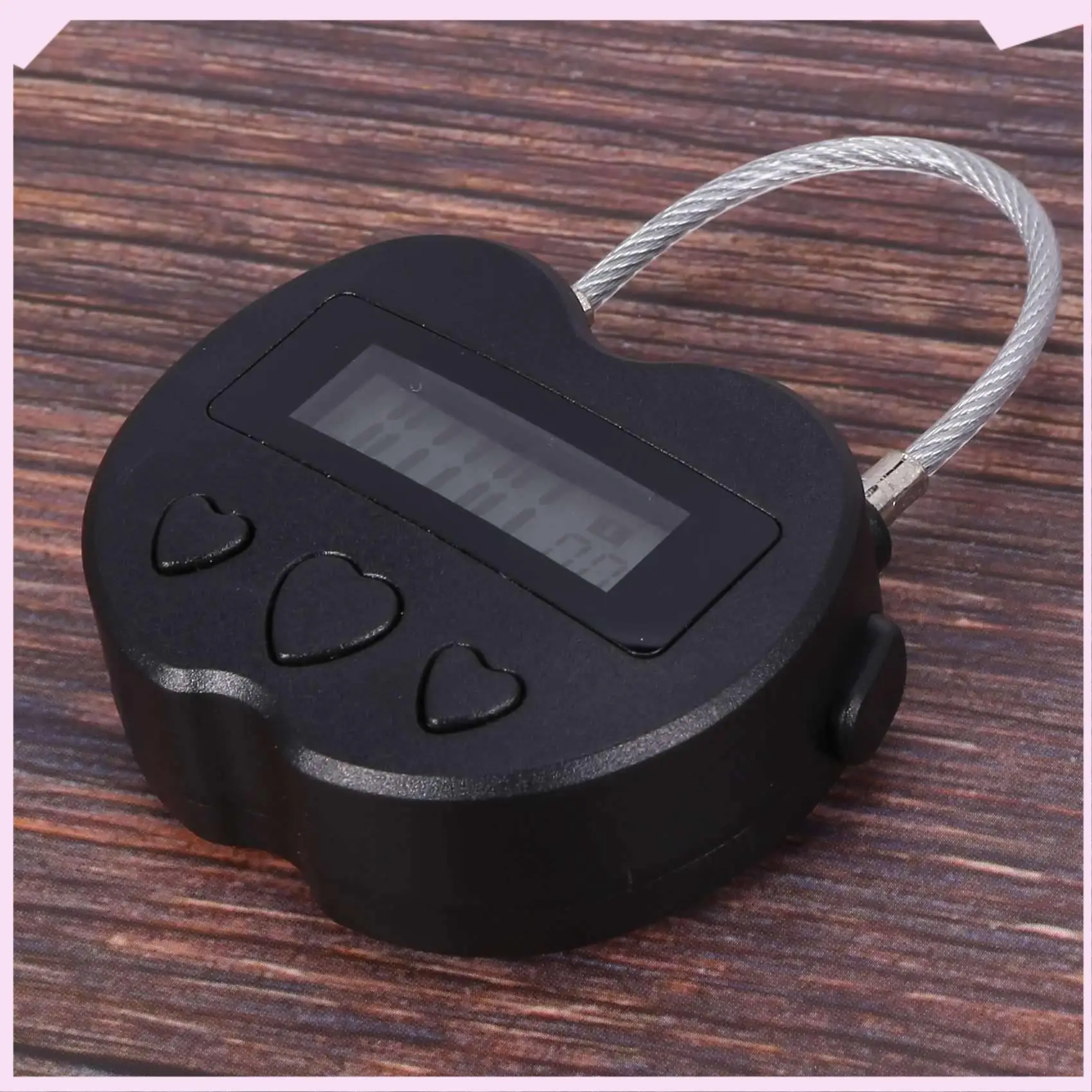 B24B 3X Smart Time Lock LCD Display Time Lock Multifunction Travel Electronic Timer, Waterproof USB Rechargeable Padlock