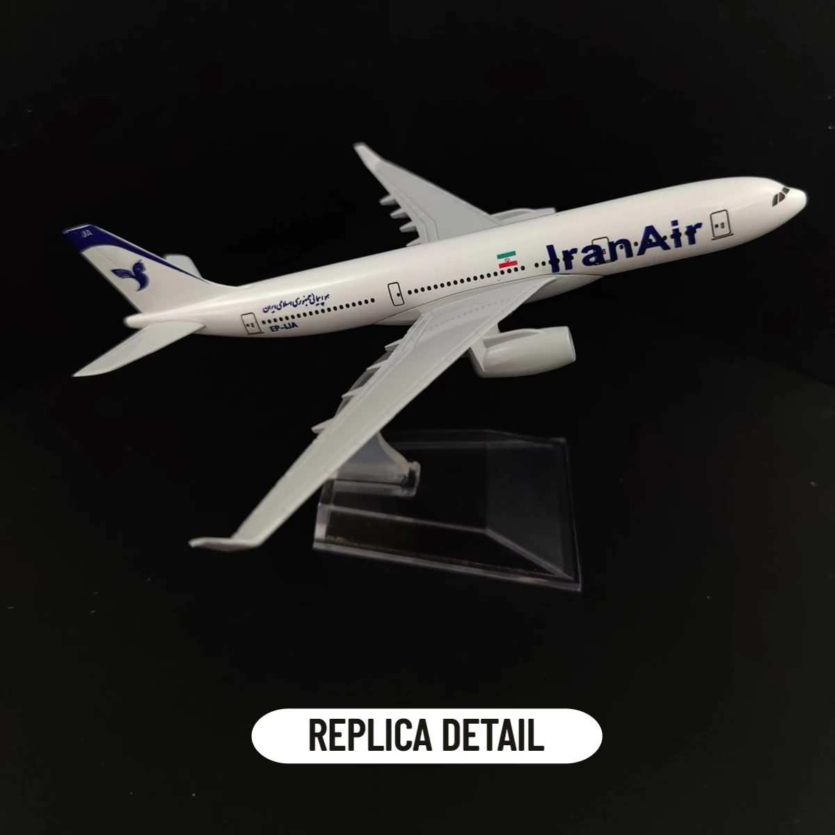 Scale 1:400 Metal Aircraft Replica Iran A330 Airlines Airplane Diecast Miniature Kids Home Decor Toys Model for Boys Girls