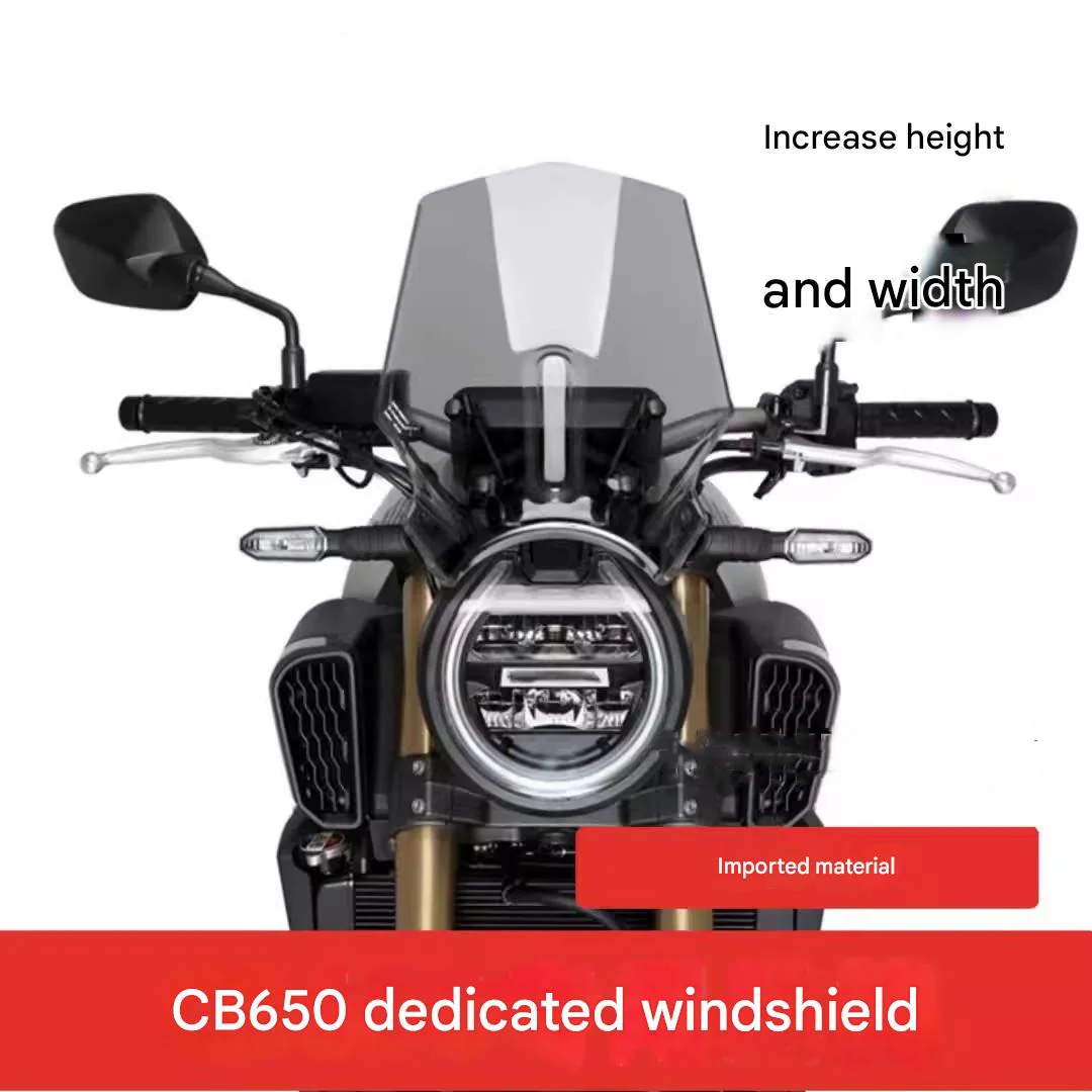 FOR CB650R Special-Fit Small Windscreen Kit Clamp-On Installation at Front Fairing Mounting Points No Drilling Required