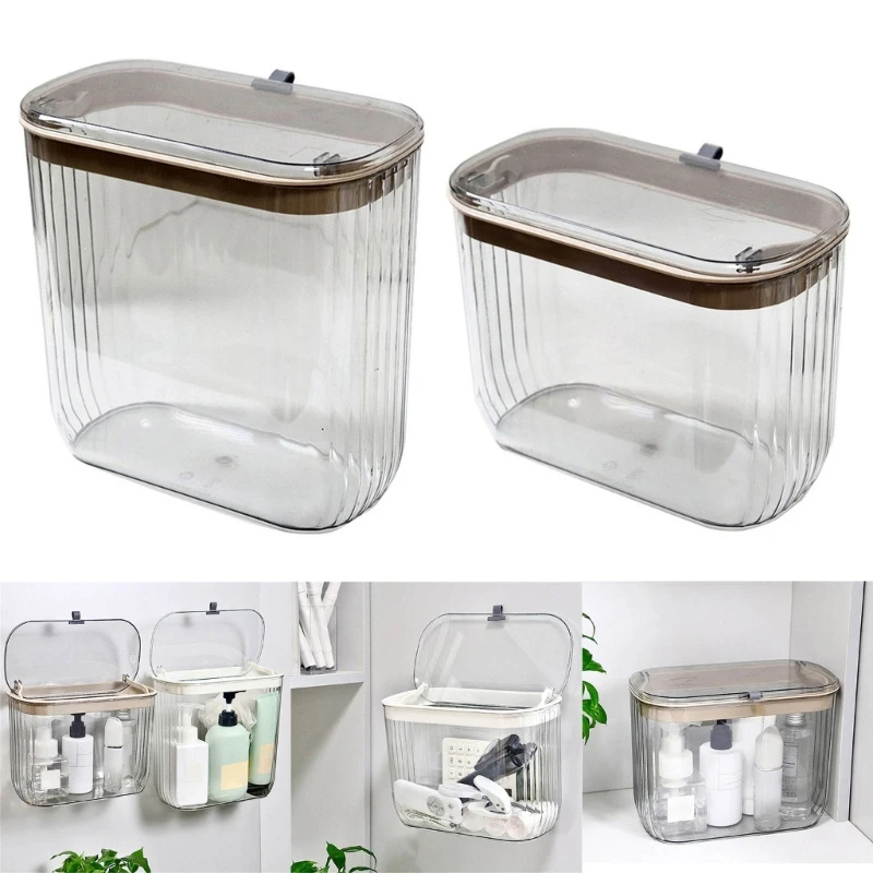 

Hanging Kitchen Trash Can Portable Transparent Wall Mounted Small Garbage Can