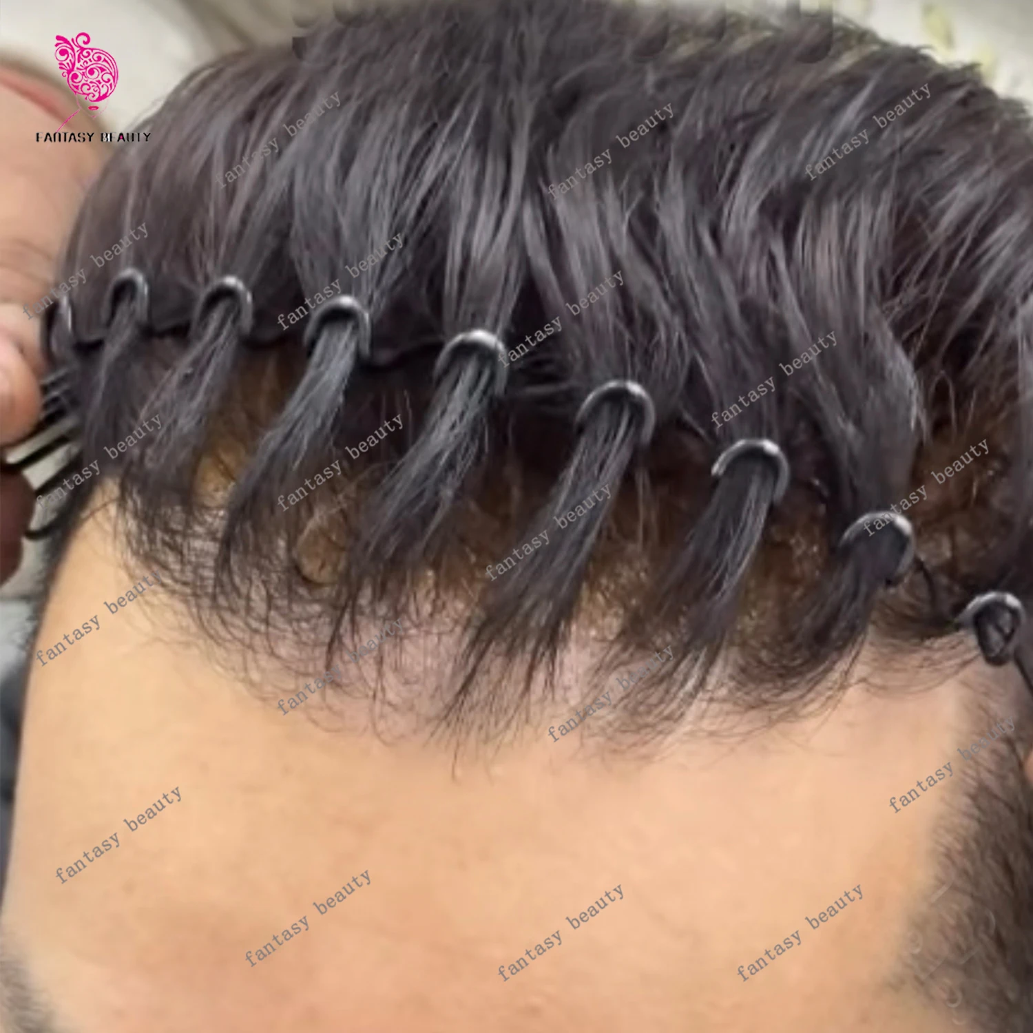 

Light 80%Density Ultra Thin 0.02mm Skin Undetectable Men Toupee Dark Brown 210# Grey Human Hair System Natural Hairline Prosthes