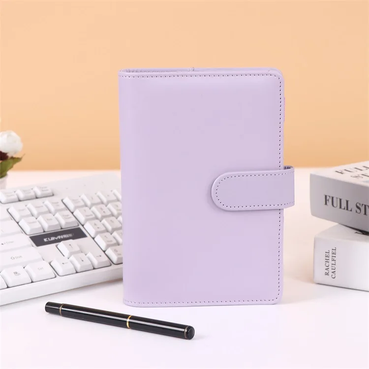 NEW Macaroon Color A6/A5 PU Leather DIY Binder Notebook Cover Diary Agenda Planner Paper Cover School Stationery