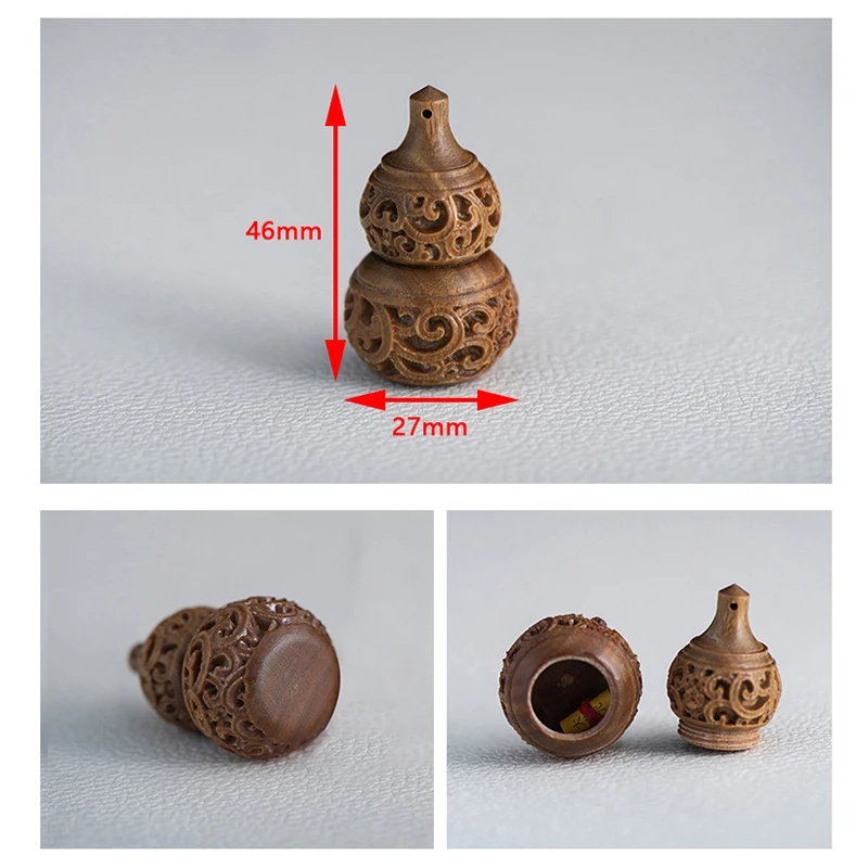 1PCS Hollow Wood Medicine Pill Box Mini Sandalwood Pill Case Portable Storage Pill Box Orgainer For Personal Health Care