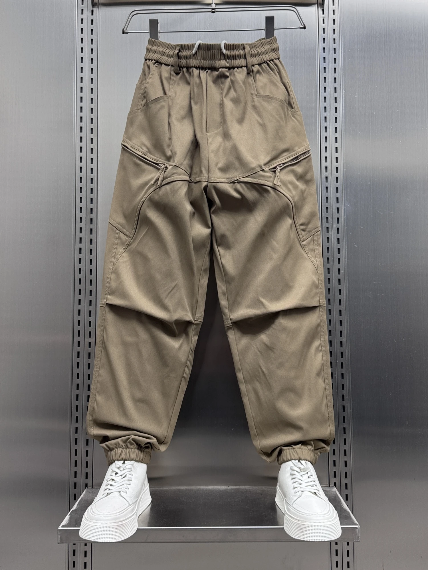 

Loose American Retro Work Pants Spring Autumn New Sle Men's Trendy Baggy Sports Harlan Pants Nine Points Loose Fit Casual T...