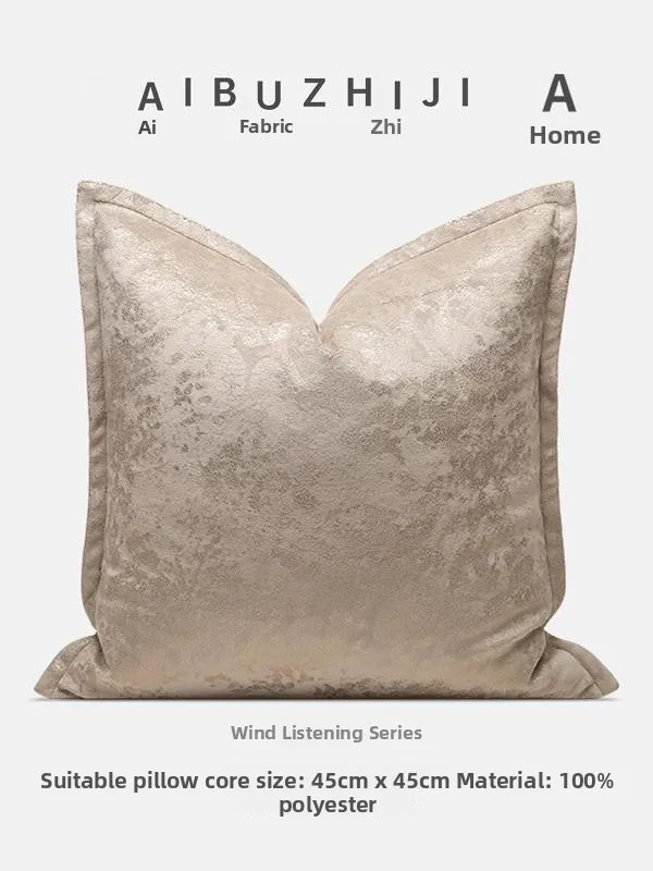 

High-End Villa Homestay Modern New Chinese Sle Sofa Pillow Gold Emed Stitching Living Room Sofa Cuion Cover