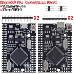 Mega2560 Mega 2560 PRO MINI 5V (Embed) CH340G ATmega2560-16AU MICRO TYPE-C With Male Pinheaders Compatible For Arduino Mega