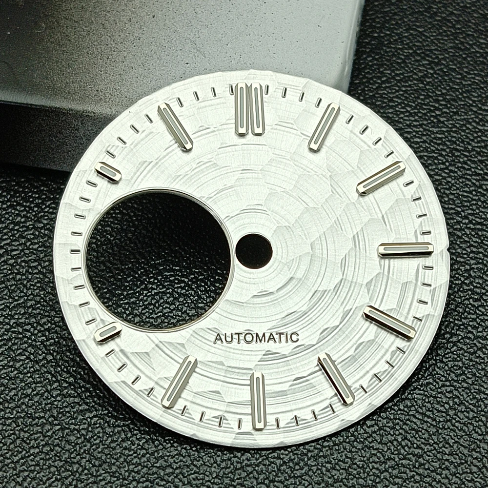 NH38 dial hollowed out watch dial men's watch customized logo dial green luminous dial suitable for NH38 movement watches