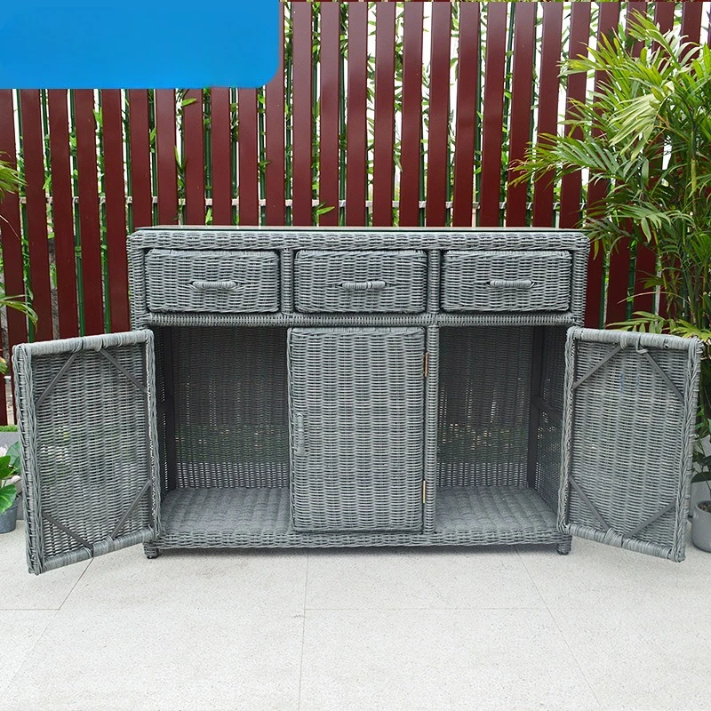 خزانة خارجية من الخيزران وشرفة وخزانة باب وخزانة أحذية منزلية مقاومة للماء وخزانة غرفة المعيشة وخزانة تخزين الحديقة #3