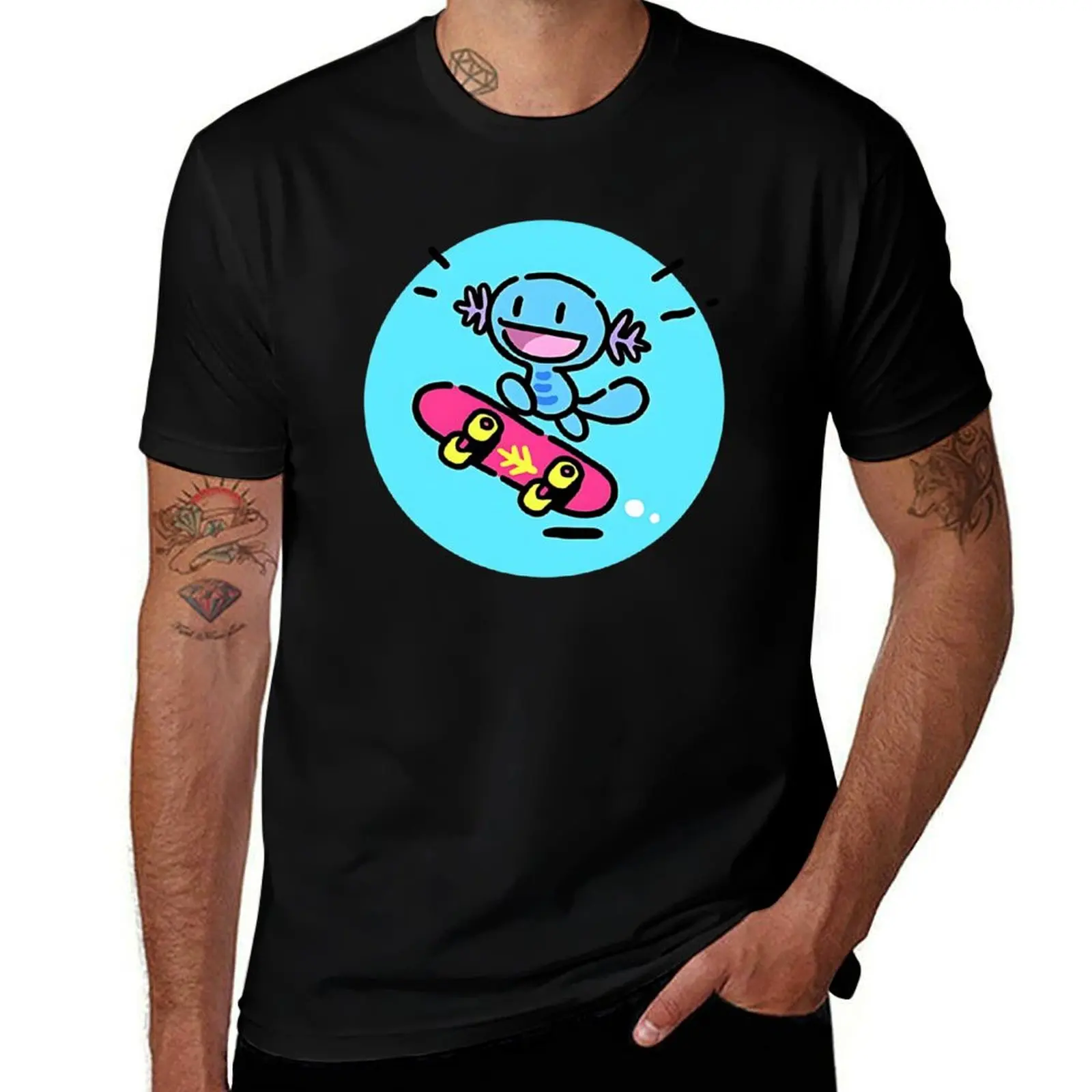 

Wooper doing Skateboard T-Shirt Blouse new edition aesthetic clothes t shirts men