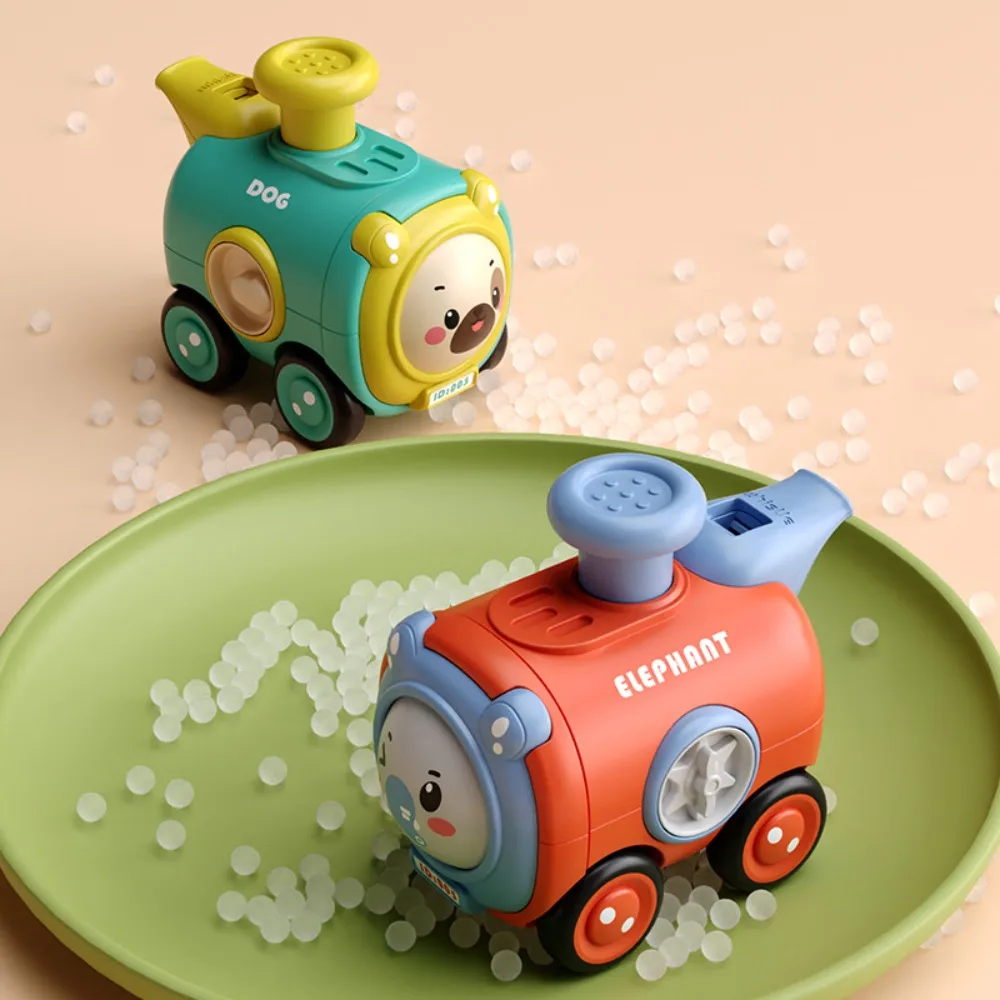 Inertia Toy Car Press To Change Face Whistle Train Crash Resistant Cartoon Car Press and Run Colorful Intellectual Development