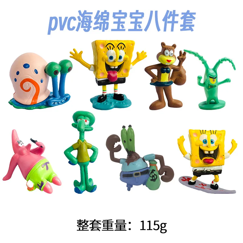 Original  cartoon SpongeBob SquarePants wedding Action Figure  kids Cake Figures gift toy