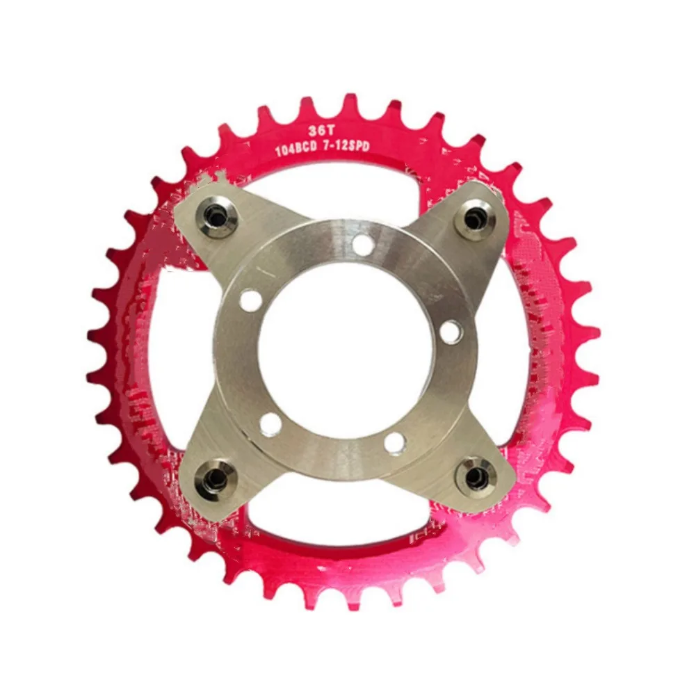 104bcd Chainring Electric Bike Sprocket For Off-road Cycling Lightweight Design Easy Installation Kit Optimized Tooth Profile