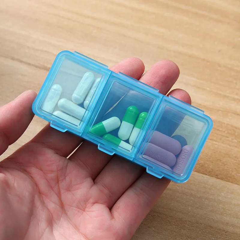 1 Day 3 Grids Rainbow Pill Medicine Box Tablet Medicine Organizer Health Storage Pill Box Holder Splitters With Printed Braille