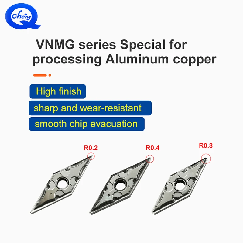 

Specialized For Aluminum And Copper VNMG160402 VNMG160404 VNMG160408 Internal Bore And External Turning Cemented Carbide Inserts
