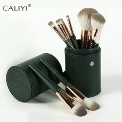 Calibyi-ソフトメイクアップブラシ,化粧品パウダー,アイシャドウ,ファンデーション,チーク,ブレンド,口紅のディテール,14個