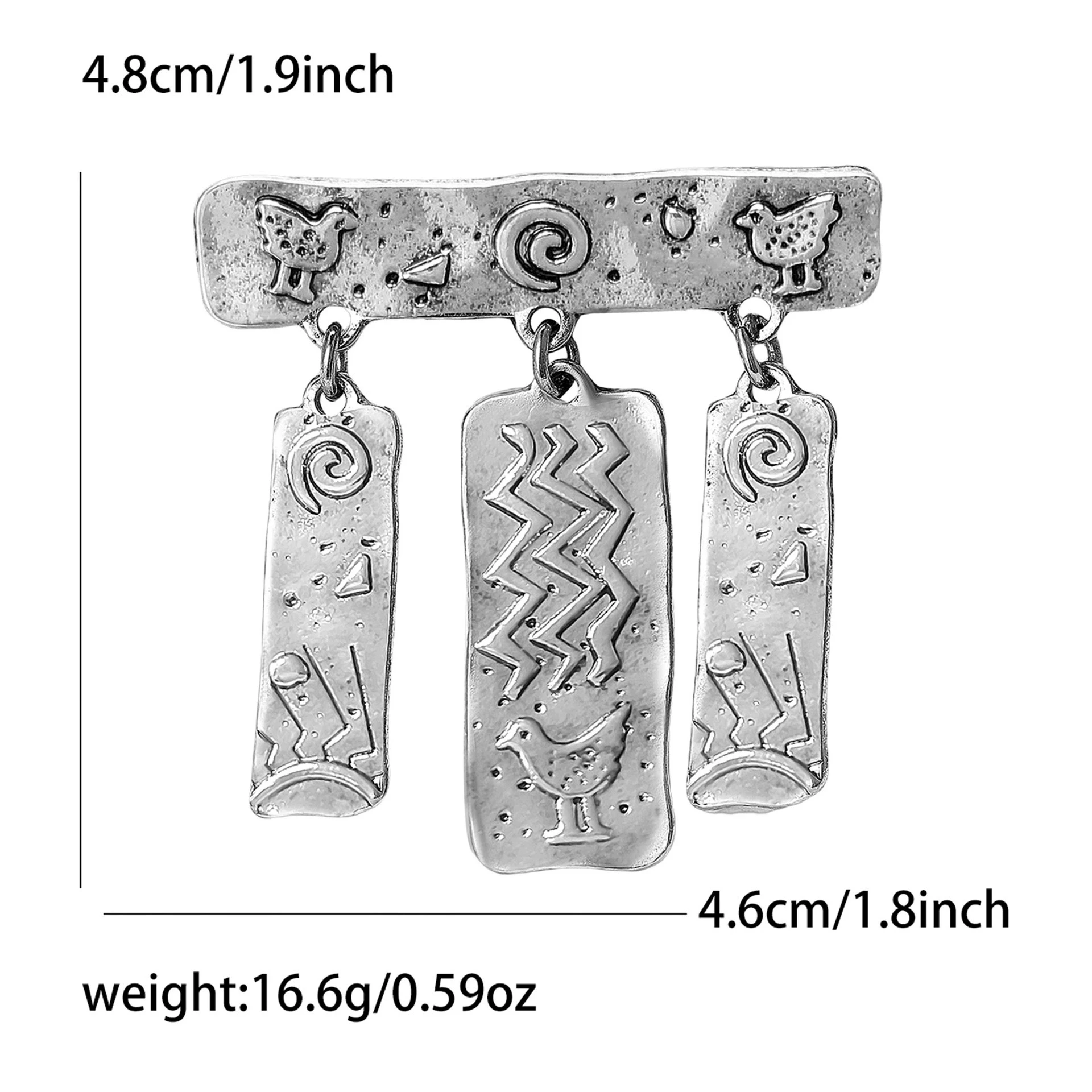 الإبداعية سبائك المينا الرجعية الطوطم شنق العلامة لونين دبابيس للنساء للجنسين أنيقة الكمال صديق الهدايا مجوهرات اكسسوارات