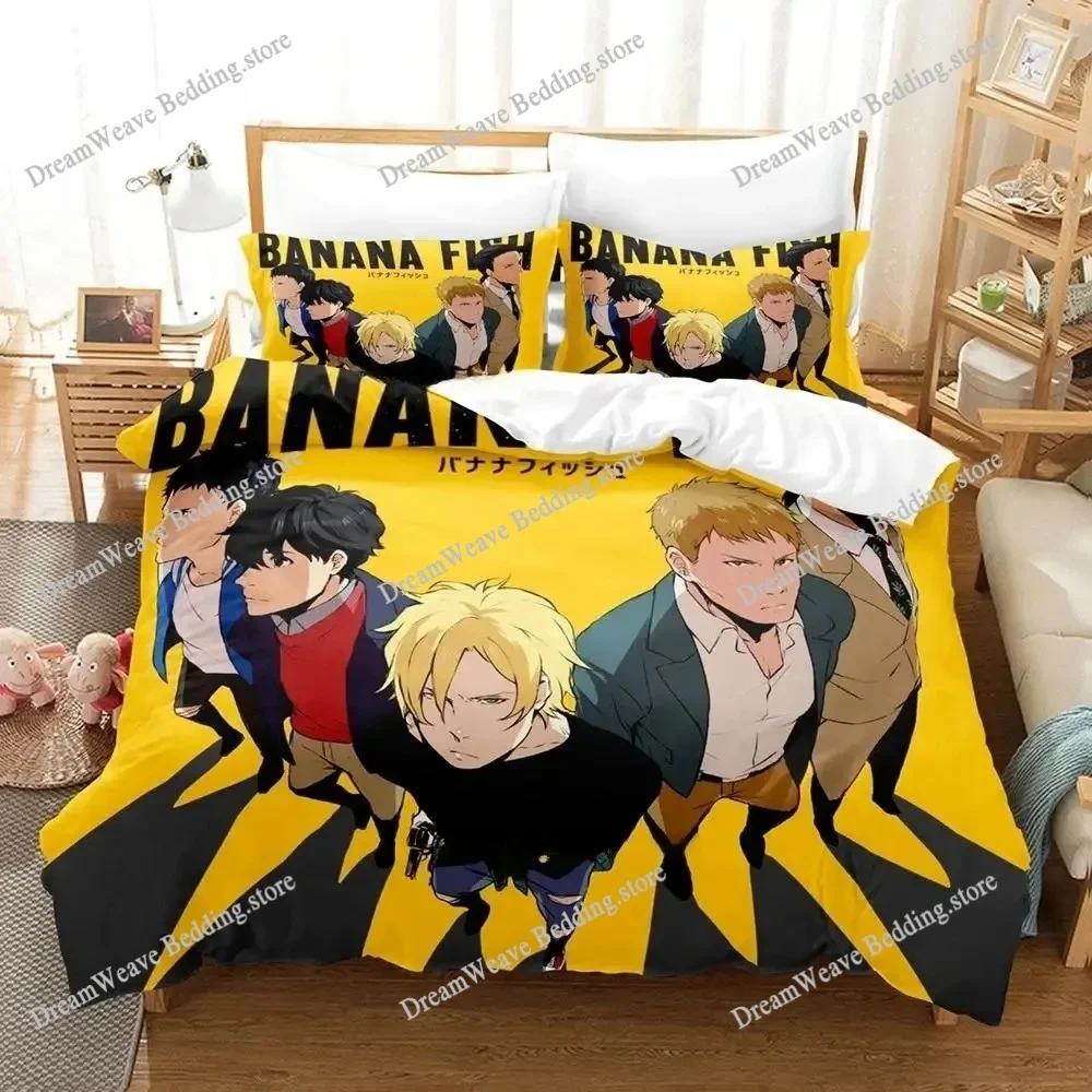 3d Print Anime Banana Fish Bedding Set Single Twin Full Queen King Size Bed Set Adult Boys Bedroom Duvetcover Sets Home Textile