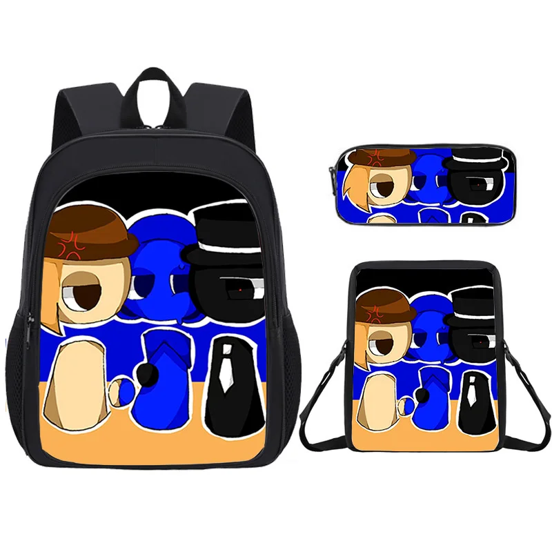 Mochila escolar Sprunki de 3 uds., Mochila escolar Incredibox Sprunki, Mochila Sprunki, Mochila para estudiantes, regalo de Navidad