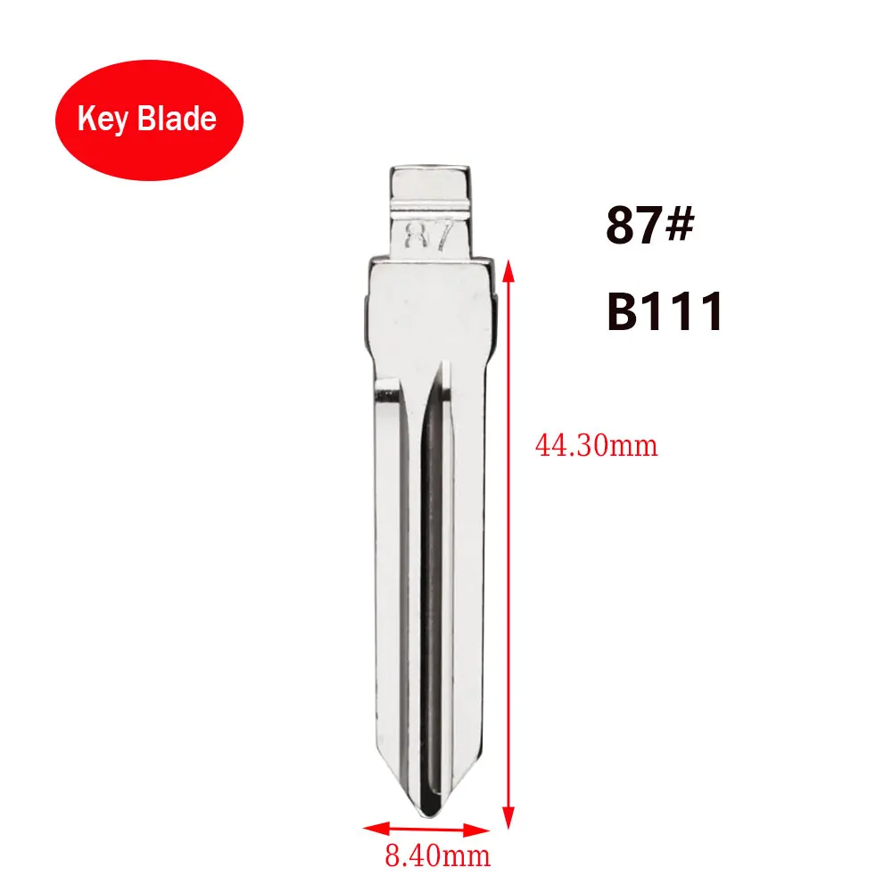 10pcs/lot Metal 87# KD VVDI Key Blade for Buick LaCrosse Remote Key Blank for KD VVDI Flip Remote NO.87 Blade Locksmith Tool