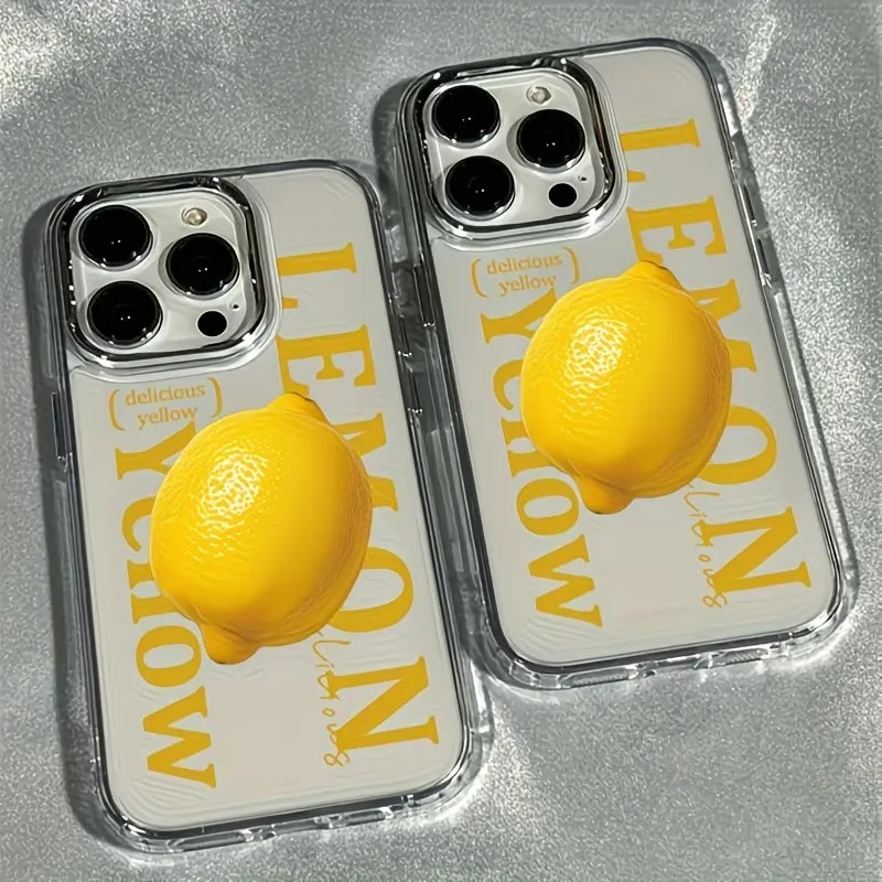 Cartoon Lemon Pattern Soft Phone Case for Samsung Galaxy S26 S25 Ultra S24 S23 S25 FE S26+ Plus Shockproof Clear Back Cover