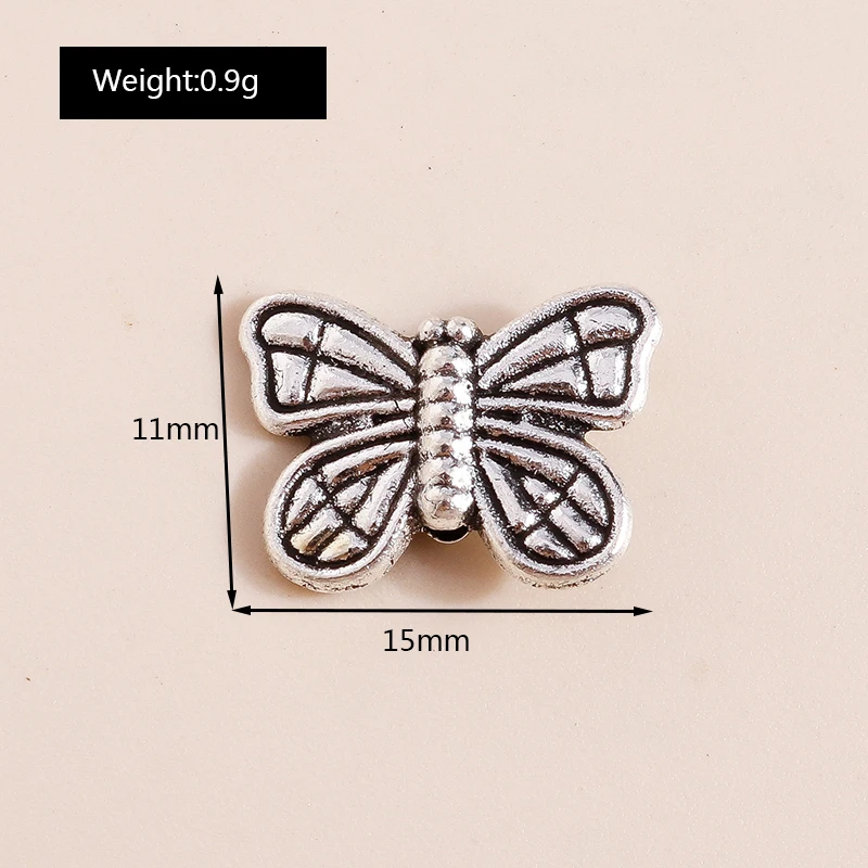 Leslie 30 Stück Tieranhänger aus Legierung, Schmetterlingsanhänger für DIY Handgemachte Armbänder, Halsketten, Schmuckherstellung, Zubehör – Detail 4