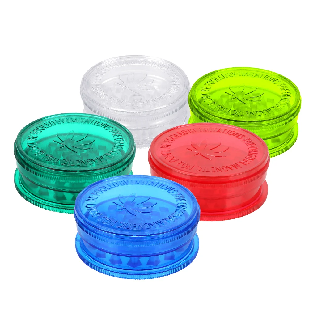 Round Shape 3 Layer Plastic Tobacco Grinder Smoking Accessories