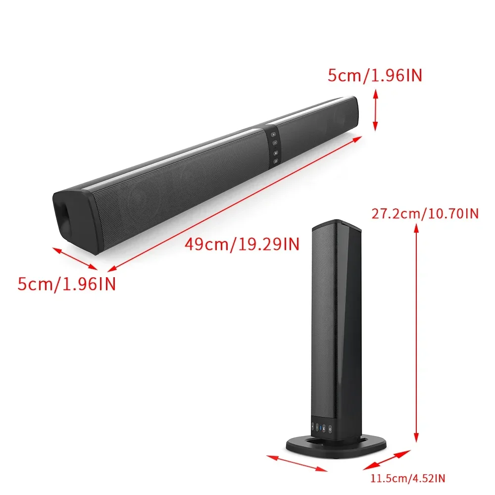 Powerful Split Soundbar Sound Radio Blaster Bar Audio TV PC Computer Subwoofer Wireless Soundbox Home Theater Bluetooth Speaker